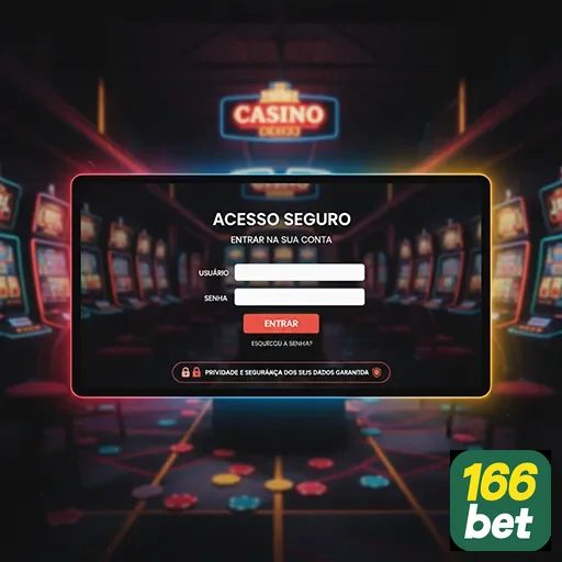 Página de login da 166bet com acesso seguro em celular.