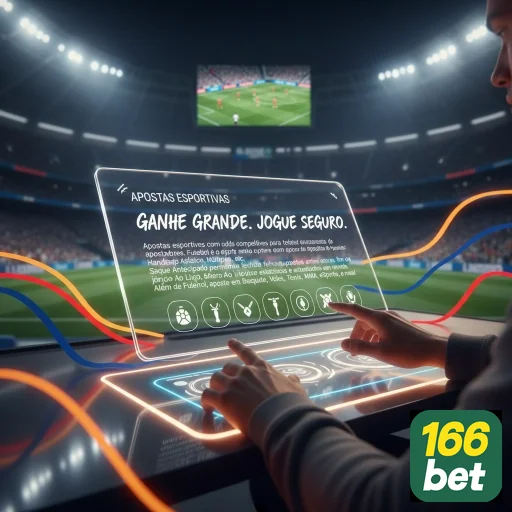Usuário interagindo com o aplicativo 166bet para apostas VIP.