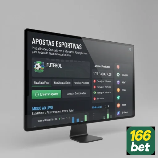 Tela do aplicativo 166bet com opções de apostas esportivas.