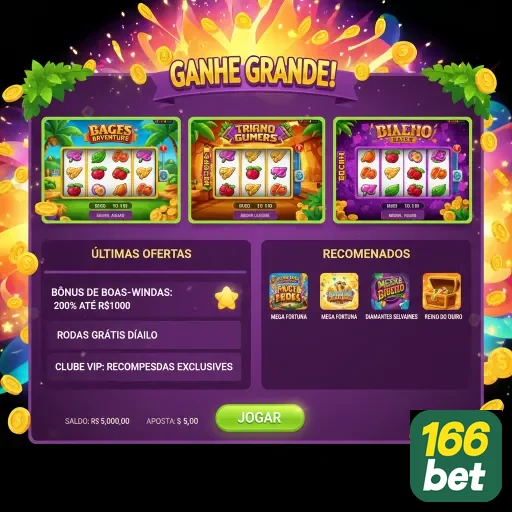Tela de jogos da 166bet com opções de slots VIP.