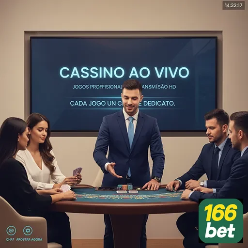Jogadores em mesa de cassino ao vivo da 166bet.