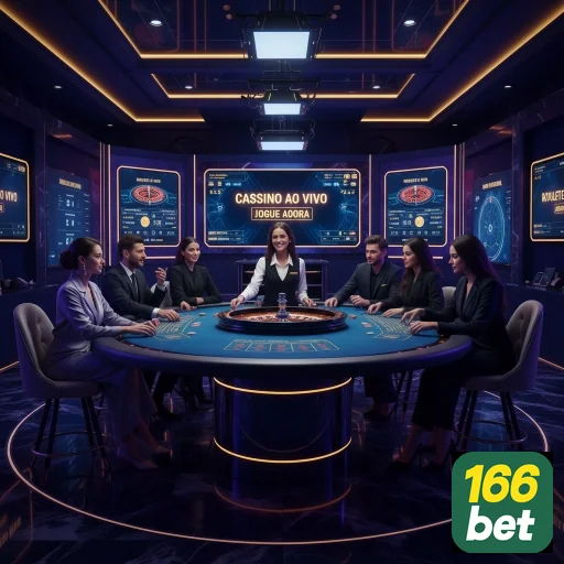 Ambiente de cassino ao vivo no 166bet com jogadores e dealers.