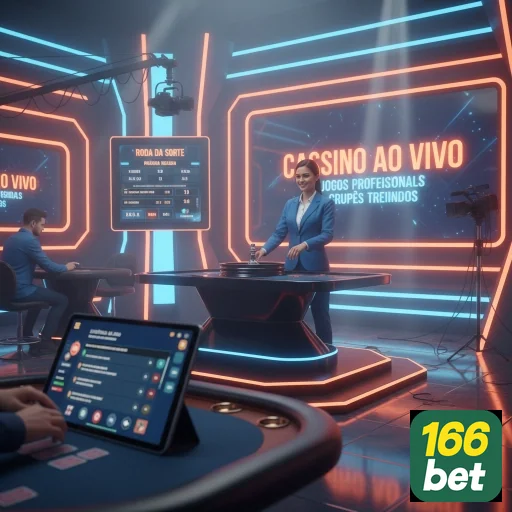 Jogadora conduzindo jogos ao vivo no cassino 166bet.