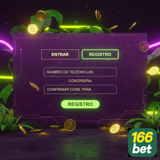 Tela de registro para usuários da 166bet em celular.