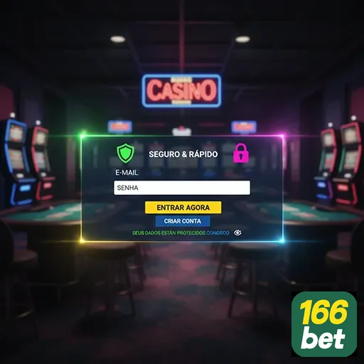 Tela de cadastro rápido e seguro no 166bet para jogos.