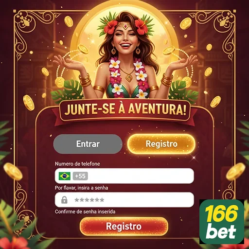 Tela de cadastro na 166bet com opções VIP de registro.