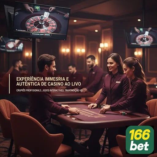 Jogadores em mesa de cassino ao vivo na 166bet.