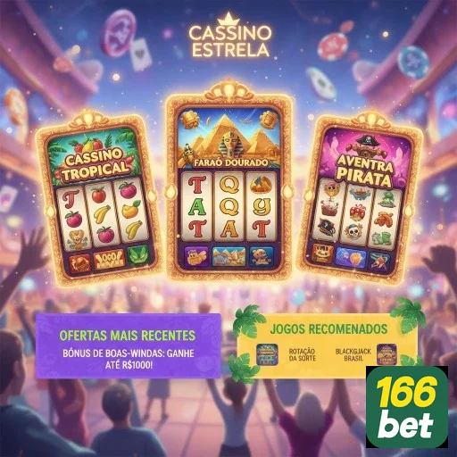 Slots do cassino e ofertas VIP da 166bet em destaque.