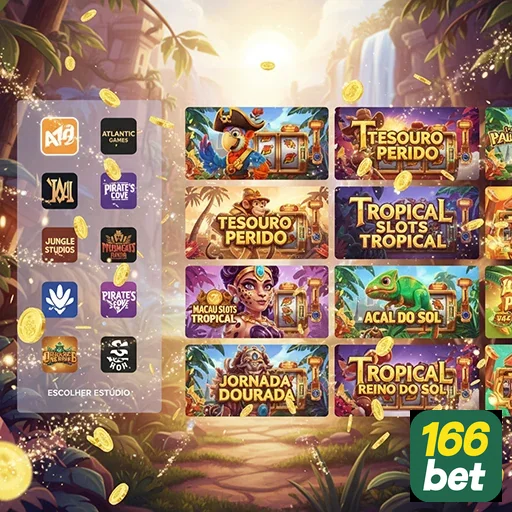 Jogos de slots disponíveis na 166bet com temas variados.
